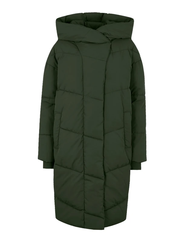 Noisy may Women's Nmnew Tally L/S Long Jacket Noos Quilted Coat, Kombu Green, XL