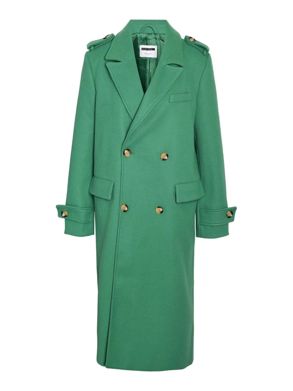 Noisy may Women's Nmviolet LDS L/S Strap Coat Noos Long, Foliage Green, XS