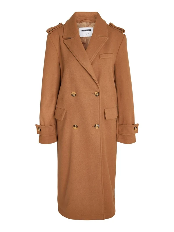 Noisy may Women's Nmviolet LDS L/S Strap Coat Noos Long, Rubber, L