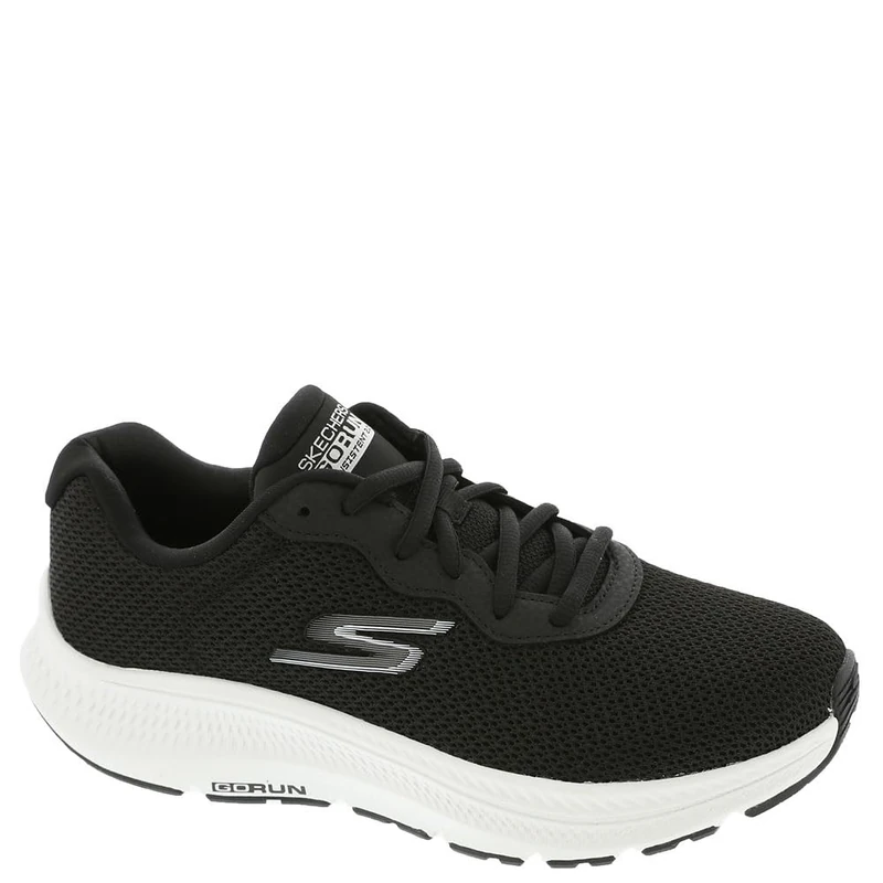 Skechers Women's Go Run Consistent 2.0 Engaged Sneaker, Black White, 6 UK