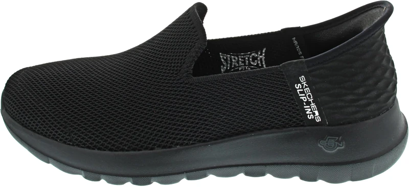 Skechers Women's GO Walk Joy Vela Slip-On, Black, 6.5
