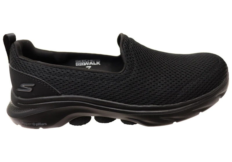 Skechers Women's Go Walk 7 Razi Sneaker, Black, 8 UK