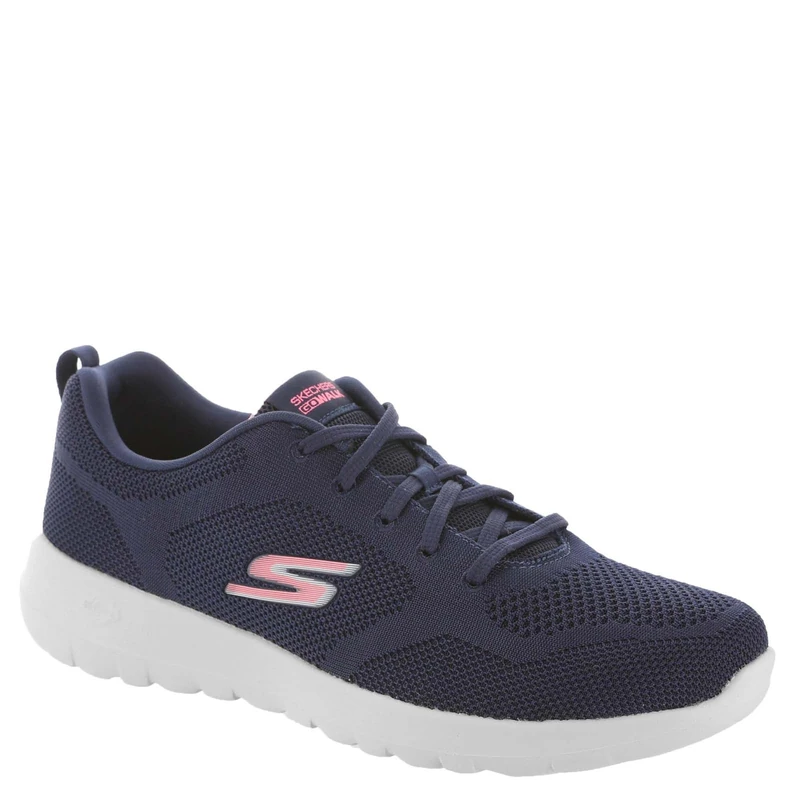 Skechers Women's Go Walk Joy Purple Sneaker, Navy Blue and Pink, 4 UK
