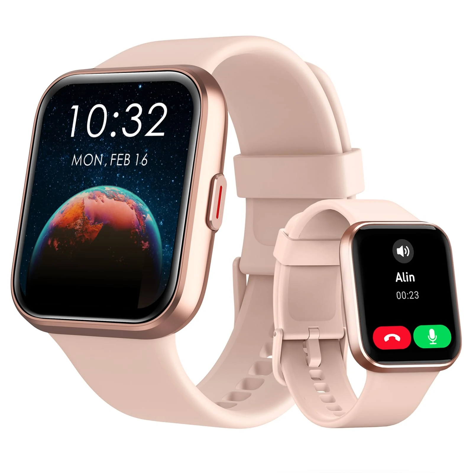 Smart Watch for Women(Answer/Make Call), Alexa Built-in 1.8" Touch Screen Fitness Watch with SpO2 Heart Rate Sleep Monitor, 100 Sports IP68 Waterproof Step Counter Ladies Smartwatch for iPhone Android