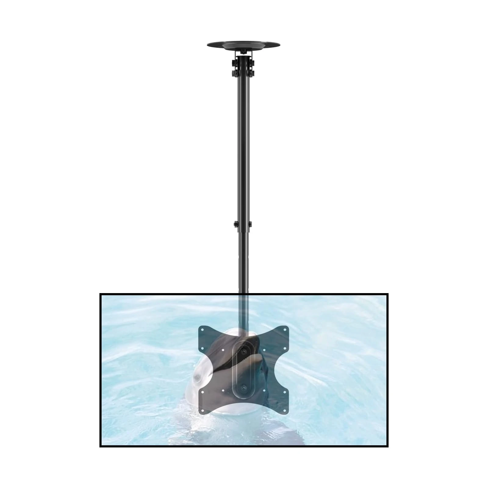 suptek Ceiling TV Mount for Most 23-43 inch LCD LED Plasma Panel Display with Max VESA 200x200mm Loaded up to 35kg/77.16lbs Height Adjustable MC3260