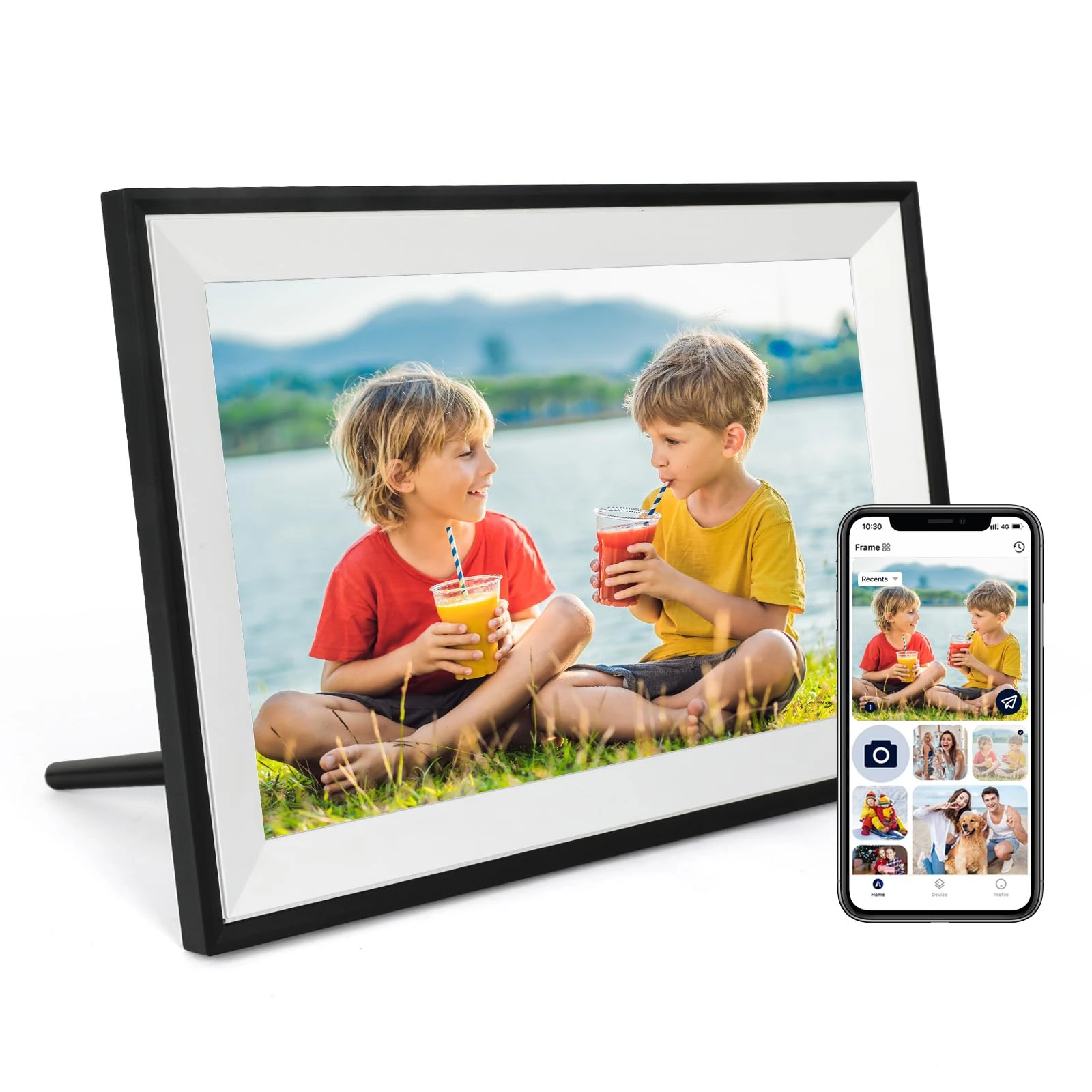 32 GB Digital Photo Frame WiFi,10.1 Inch Digital Picture Frame,1280x800 IPS HD Touch Screen Electronic Digital Frame,Auto-Rotate,Easy to Share Photos or Videos Anywhere