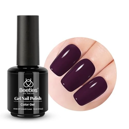beetles Gel Polish 15mL Merlot Purple Gel Manicure Diy Nail Art Gel Soak Off UV LED Nail Lamp Nail Art Manicure Salon 1 Pcs