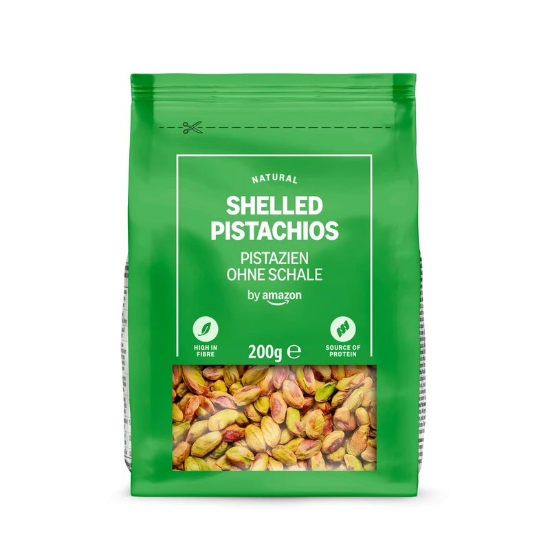 by Amazon Shelled Pistachios, 200g, Source of Protein and High in Fibre