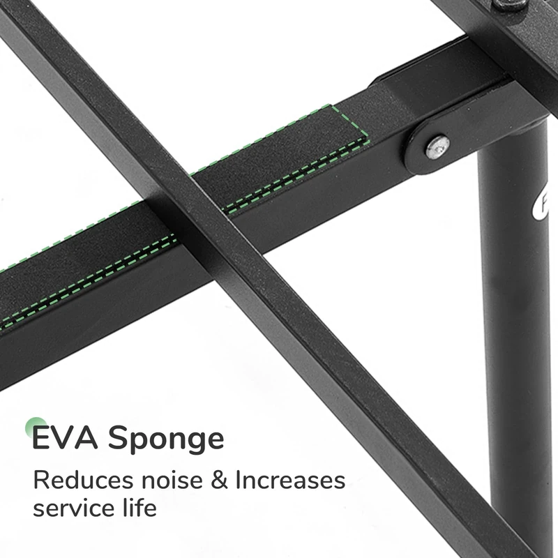 Novilla 36cm Metal Bed Frame, Platform Bed Frame with Headboard, Steel Slat Support, Mattress Foundation, Easy Assembly, Underbed Storage Space 90x200cm, Black