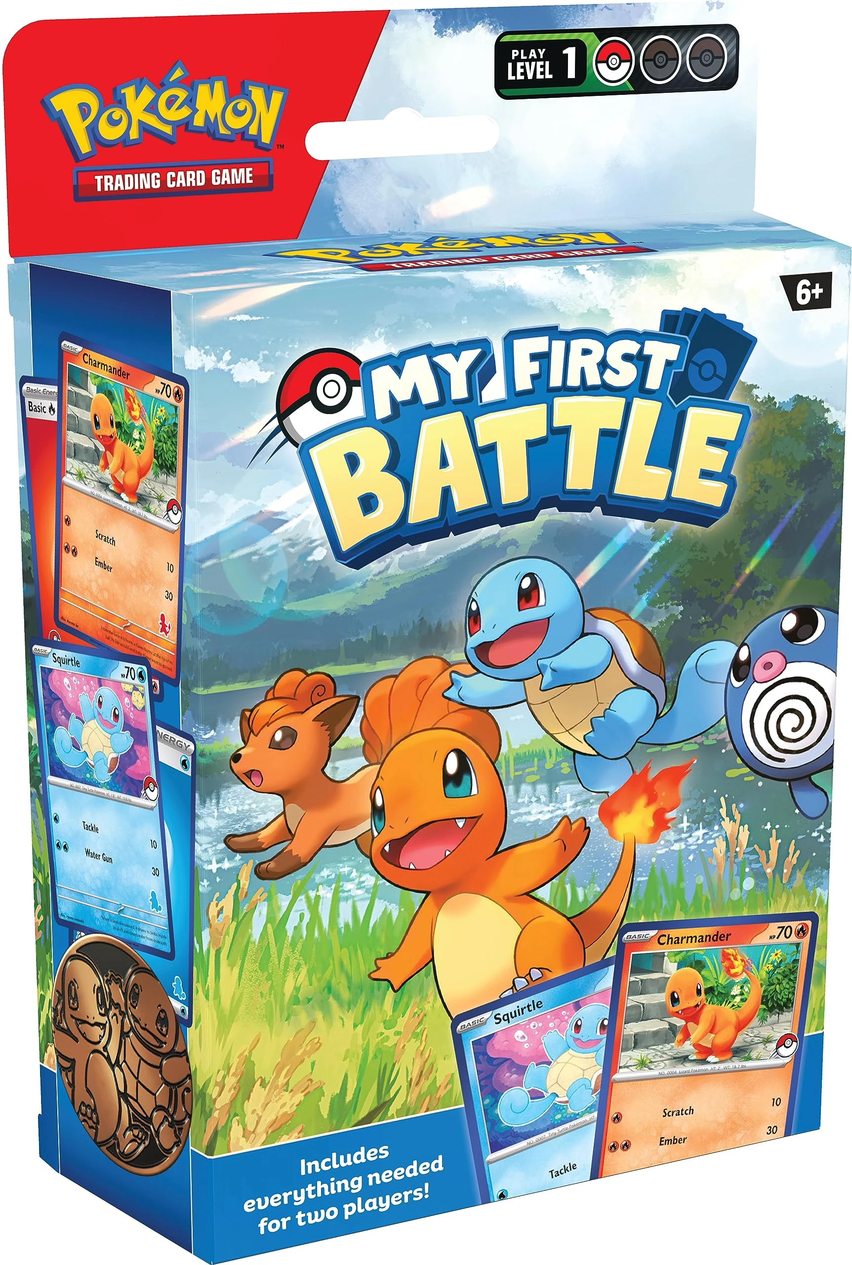 Pokémon TCG: My First Battle—Charmander and Squirtle (2 ready-to-play mini decks & accessories)