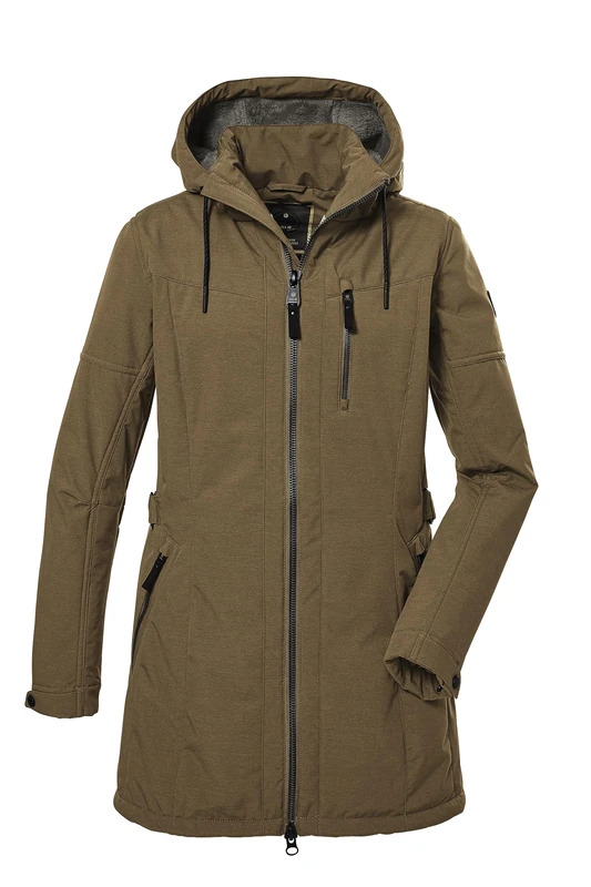 G.I.G.A. DX Women's Gw 46 Wmn Sftshll Prk Softshell Parka with Zip-Off Hood, Camel, 40