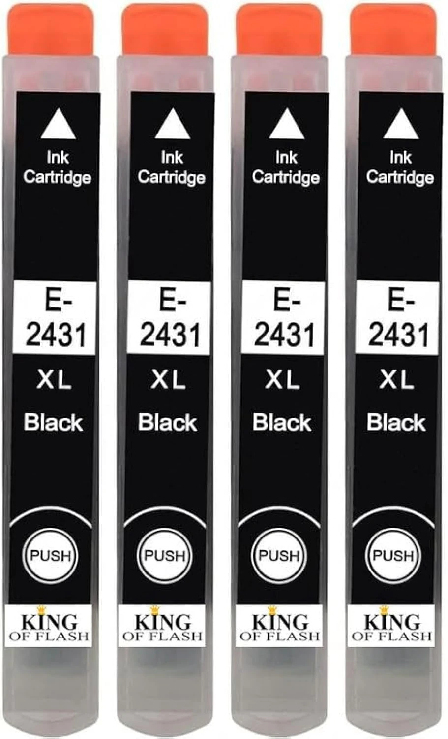 KING OF FLASH 24xl Compatible Ink Cartridges Replacement for Epson 24 XL for Epson Expression Photo XP-970 XP-55 XP-950 XP-860 XP-960 XP-750 XP-760 XP-850 Printer (Black)