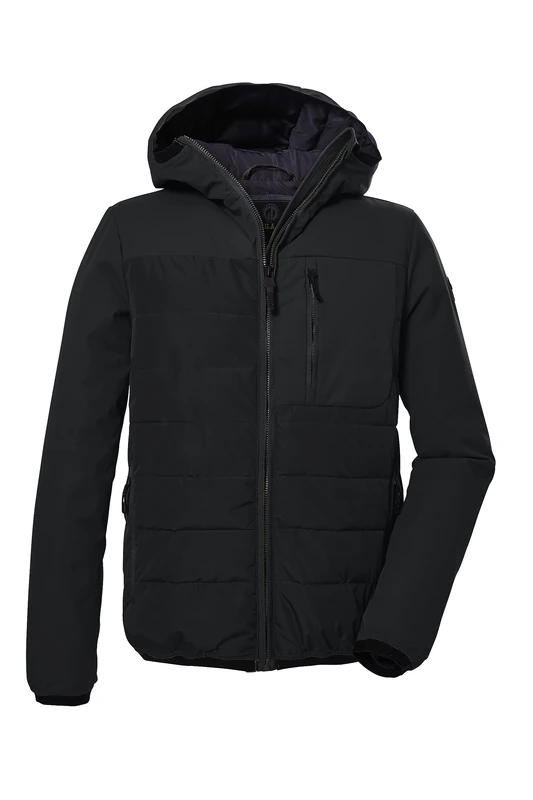 G.I.G.A. DX Men's Gw 37 Mn Jckt Quilted Hood/Functional Hybrid Jacket in Down Look, Black, 4XL