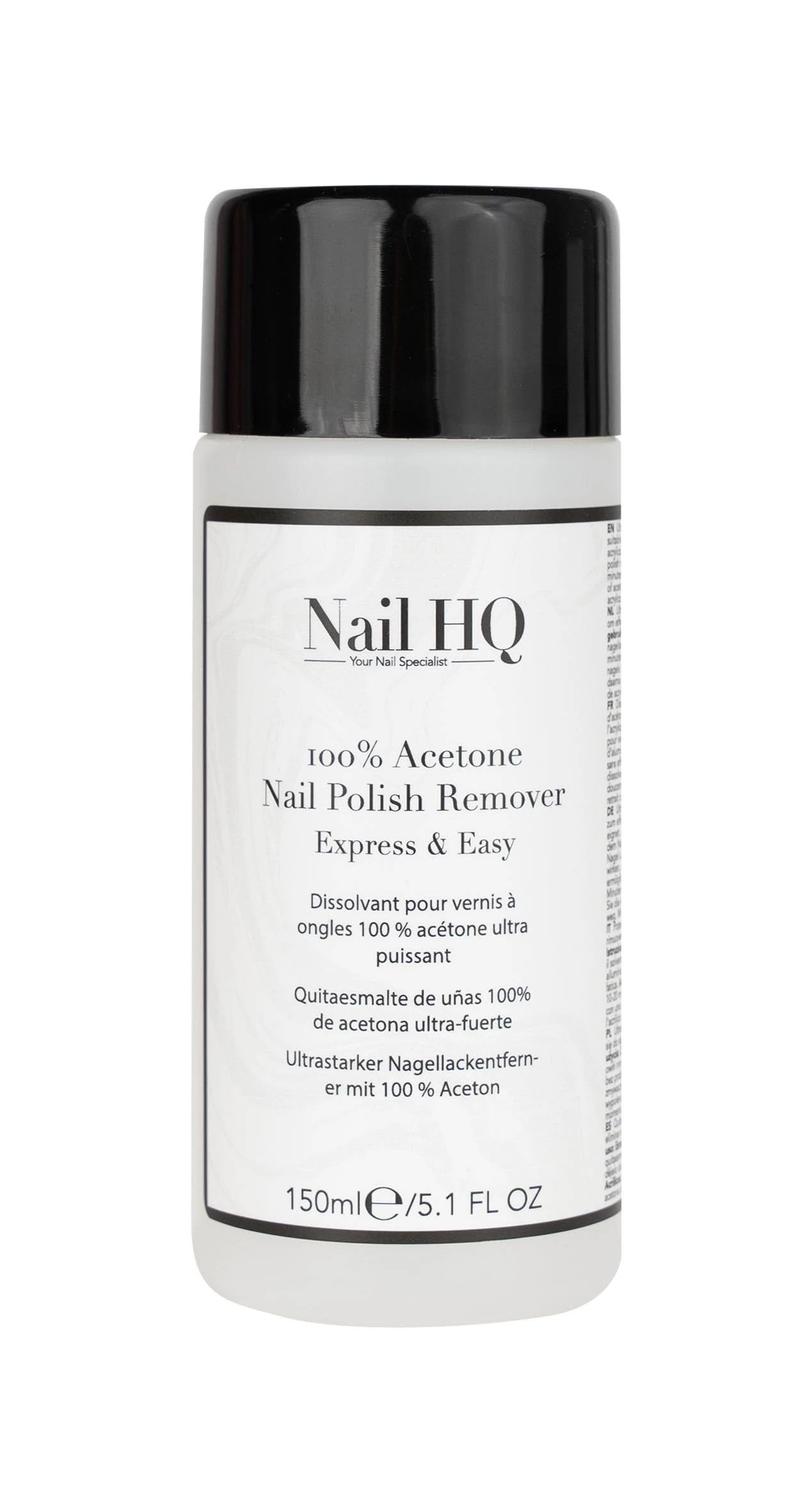 Nail HQ 100% Acetone Nail Polish Remover - 150ml - Express & Easy