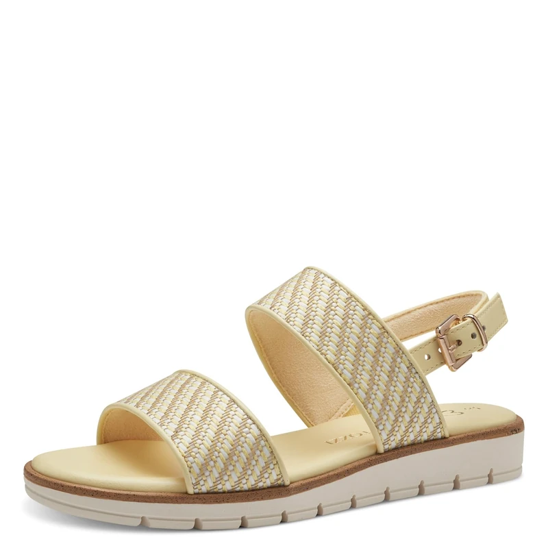 MARCO TOZZI Women's 2-28605-42 Wedge Sandal, Lemon Comb, 5.5 - Image 1