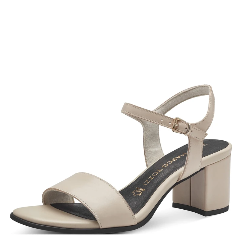 MARCO TOZZI Women's 2-28377-42 Heeled Sandal, Cream, 5