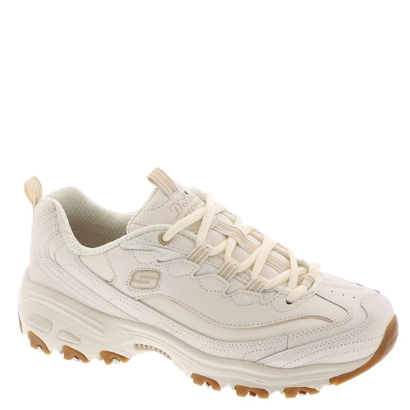 Skechers Women's D'Lites Good Neutral Sneaker, Off-White, Off-White, 6.5 US