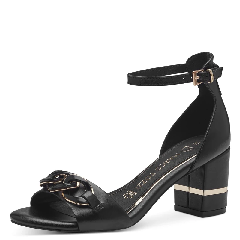MARCO TOZZI Women's 2-28306-42 Heeled Sandal, Black, 5.5 - Image 1