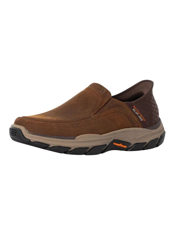 Skechers Men's Respected-Elgin Hands Free Slip-in Moccasin, Brown, 11 UK