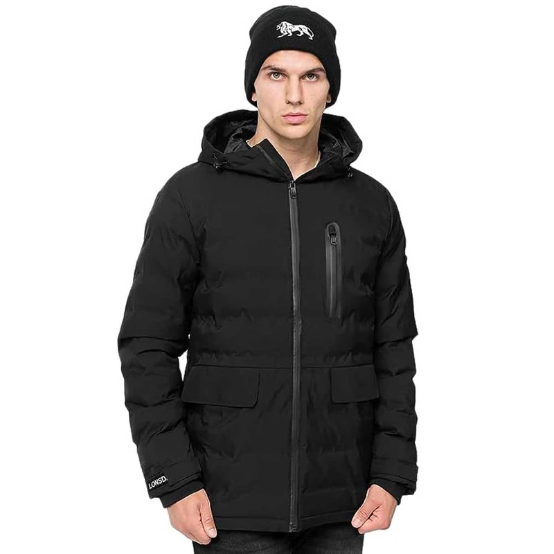 Lonsdale Men's Ballywildrick Jacket, black/white, M