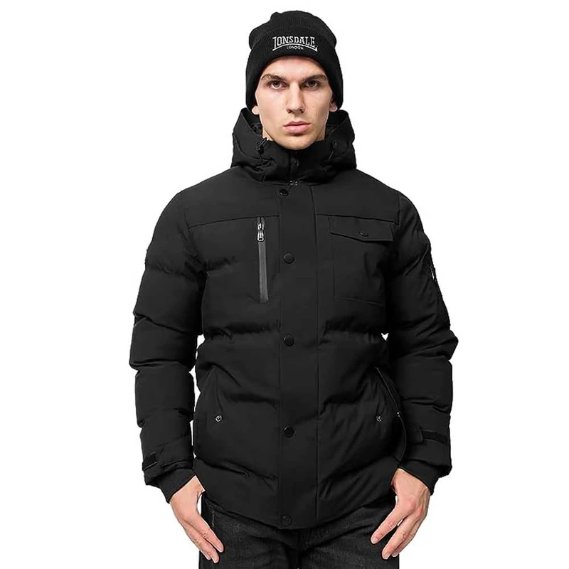 Lonsdale Men's mallaig Jacket, Black/White, XL