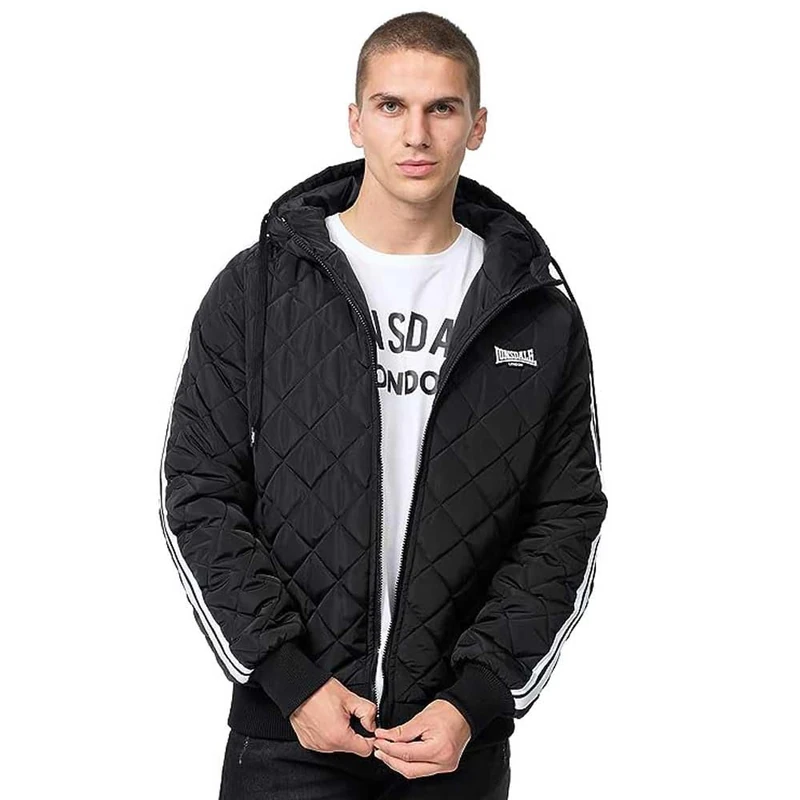 Lonsdale Men's Arnipol Jacket, black/white, S