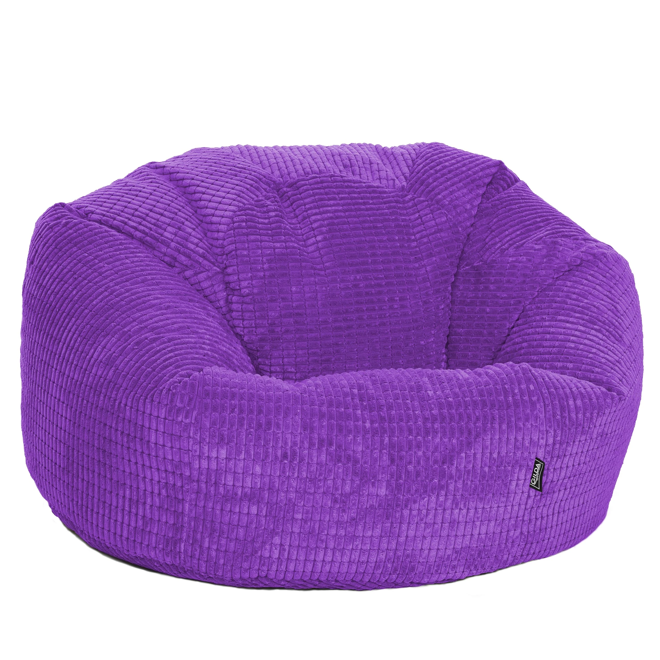 Gilda Giant Classic Corduroy Beanbag Delivered Filled (Purple)