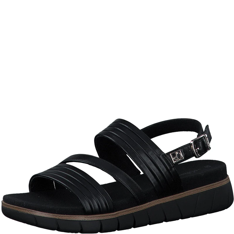 s.Oliver Womens Vegan Thick Sole Sandals, black, 6 UK