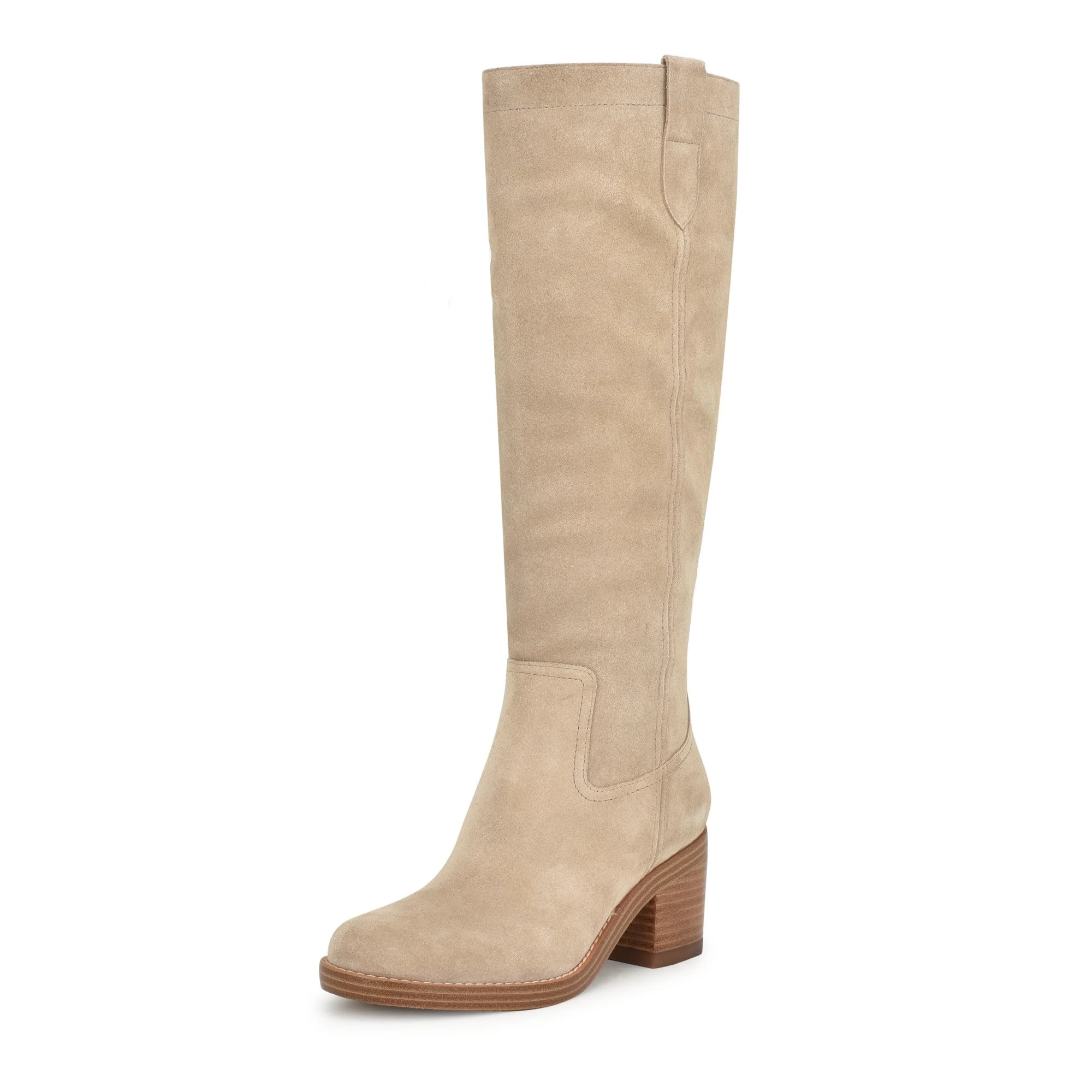 NINE WEST Women's Hecee Knee High Boot, Medium Oak 101, 6.5 UK