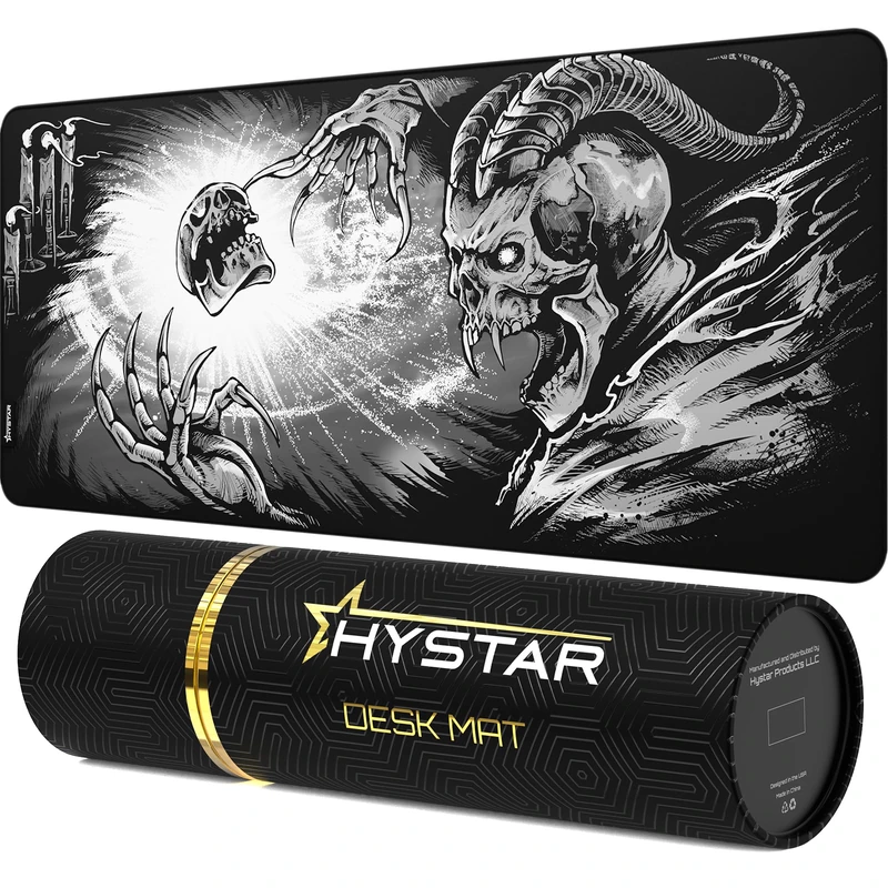 Hystar® Extended Gaming Mouse Pad | XXL 36" x 16" | 5mm Thick, Waterproof Surface, Smooth Polyester Fabric, and Natural Rubber Base | Goety