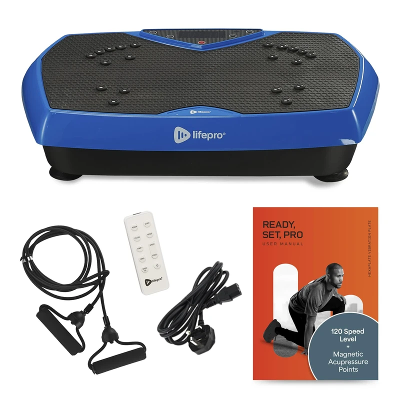 Lifepro Vibration Plate Exercise Machine with Magnetic Acupoints - Full Body Vibration Platform for Beginners and Recovery - Ideal for Lymphatic Drainage Muscle Toning and Overall Fitness