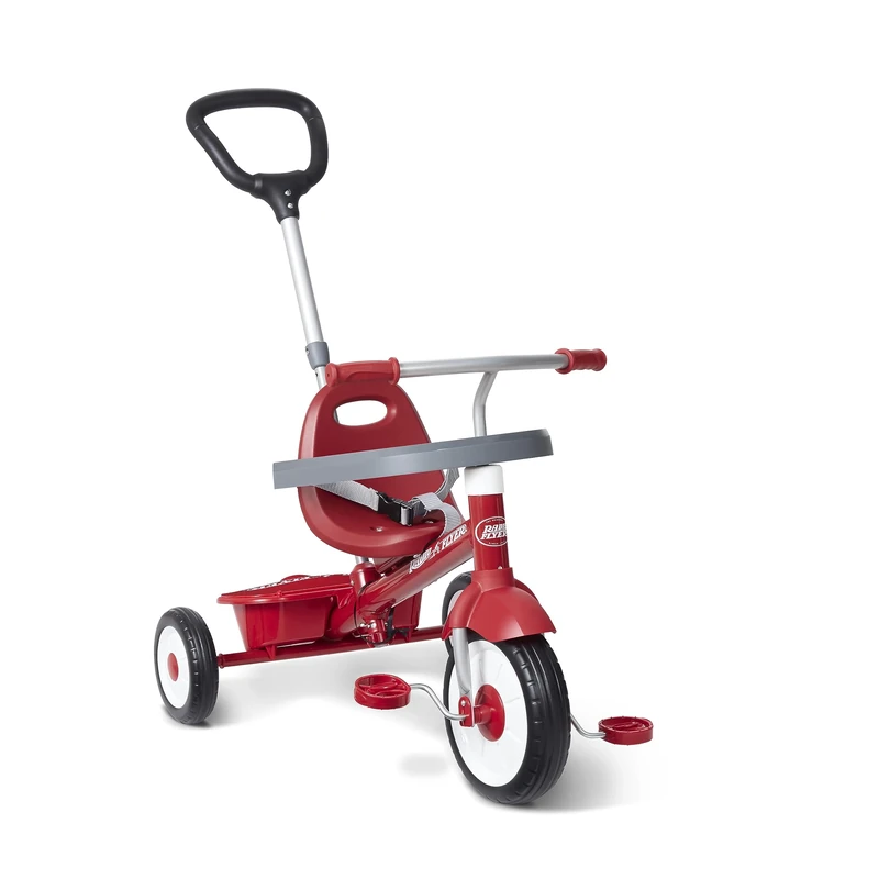 Radio Flyer 3-in-1 Stroll 'N Trike, Red Toddler Trike For 1.5-5 Years Old