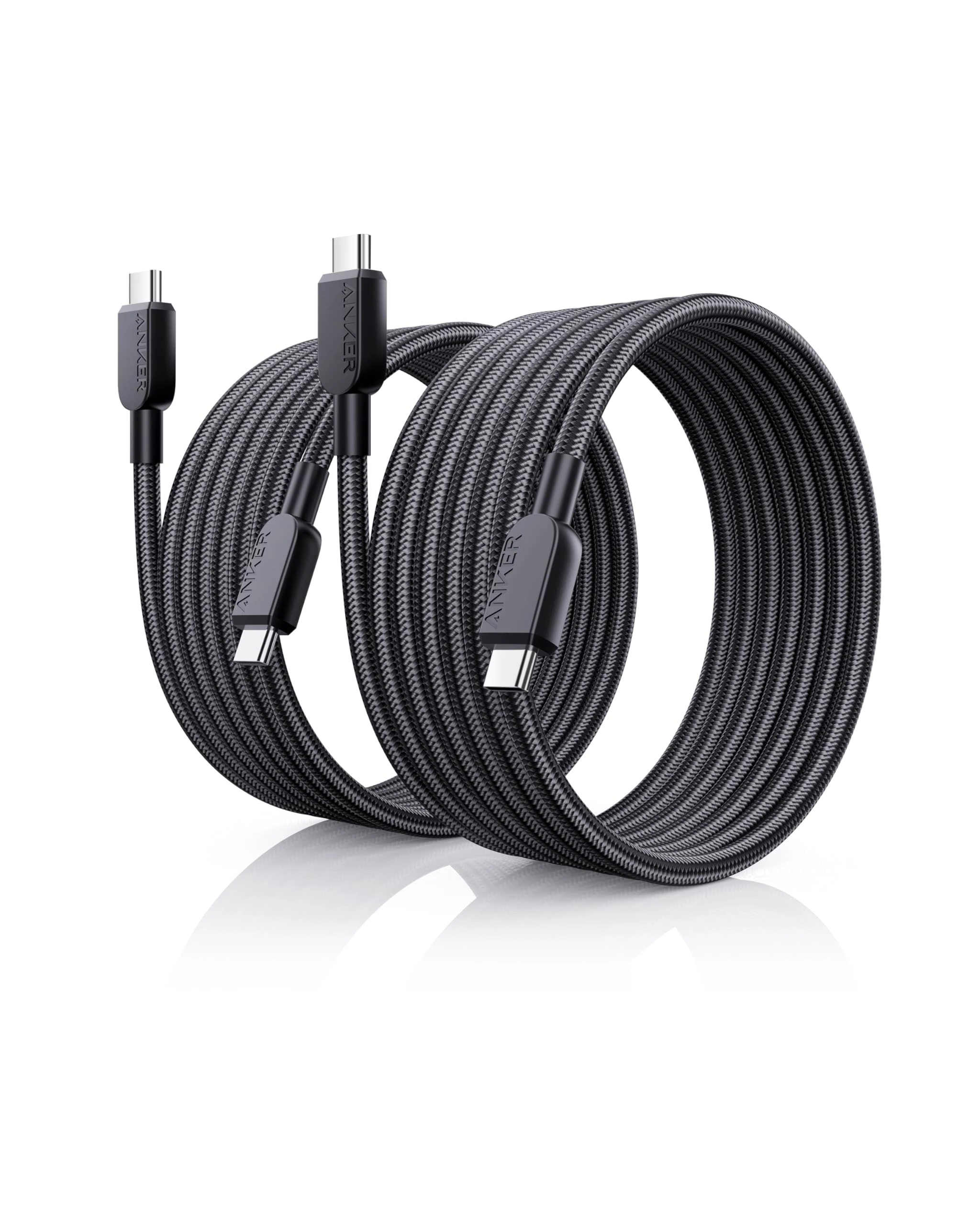 Anker 240W USB C to USB C Cable (2Pack,6ft), Type C Charger Cable Fast Charging for MacBook Pro, iPhone 17/16/15 Pro Max, iPad Pro, Samsung Galaxy,and More(USB 2.0)