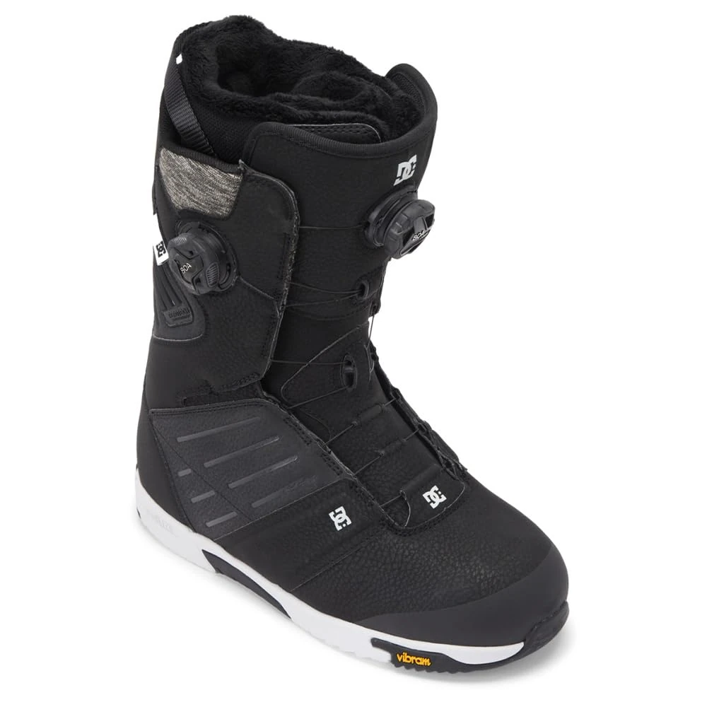 DC Shoes Men's Judge BOA Snowboard Boots - Micro-Adjustable Stable Snowboarding Boot with Insulated Liner & Molded Insole - Black/White, 11.5