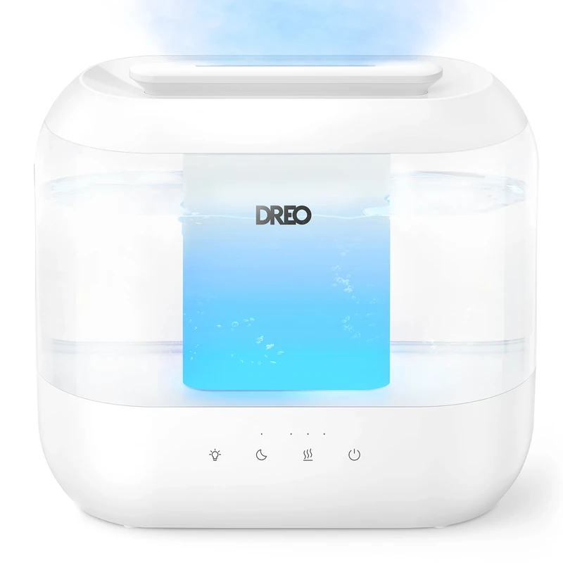 Dreo Humidifier for Bedroom, 4L Cool Mist Humidifiers for Home, 36H Runtime,Essential Oil Diffuser, 28dB Silent Humidifier for room, Night Light, Rapid Ultrasonic Humidifiers
