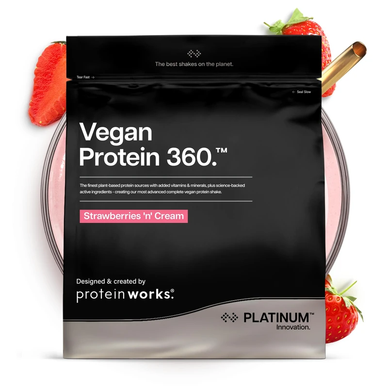 Protein Works Vegan Protein 360 Platinum - 2kg Strawberries & Cream