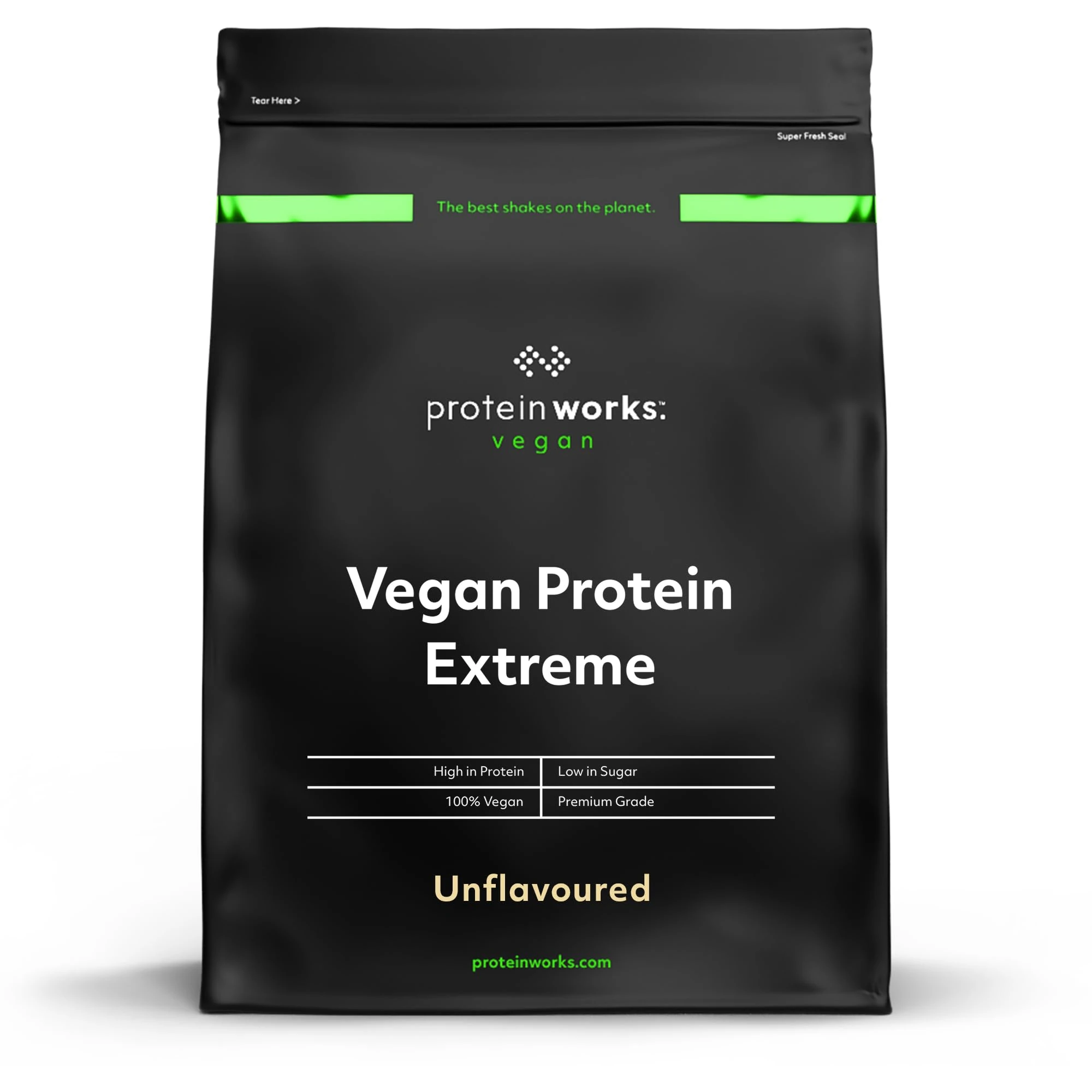Protein Works - Vegan Protein Extreme, 29g Plant Based Protein, Added Vitamin Blend, 57 Servings, Unflavoured, 2kg