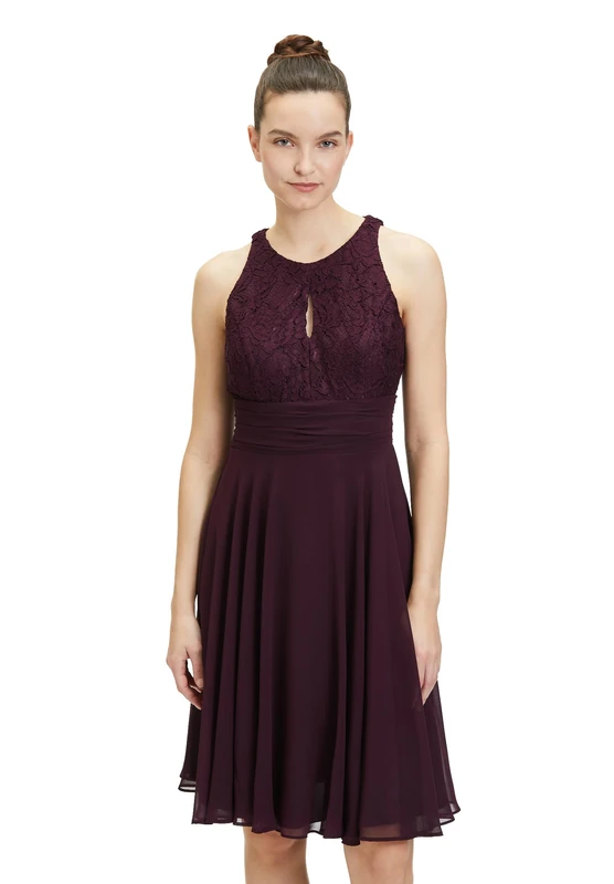 Vera Mont Women's 0280/4825 Dress, Shiny Aubergine, 12