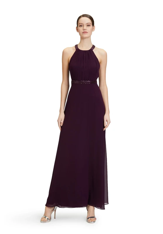 Vera Mont Women's 0144/4825 Dress, Shiny Aubergine, 20