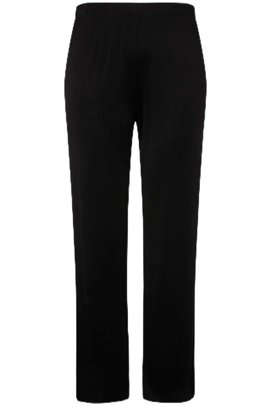 Ulla Popken Women's Slinky Trousers, Black, 50W x 32L