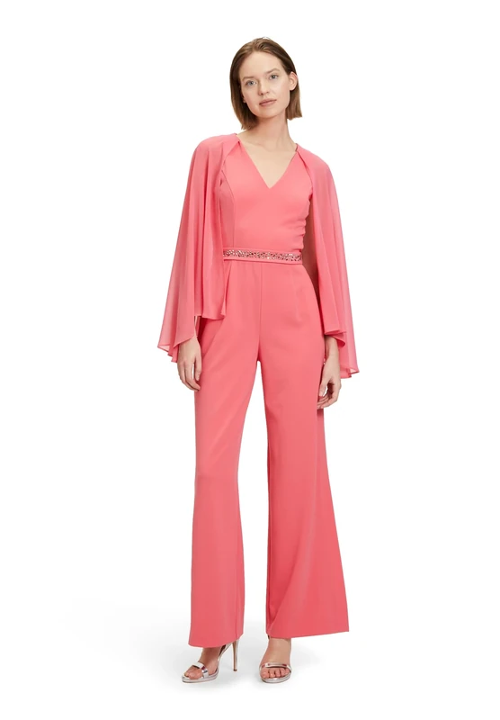 Vera Mont Women's 4620/4467 Jumpsuit, Pink Grapefruit, 14