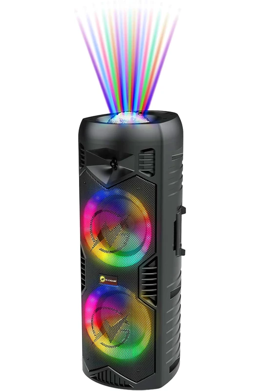 N-Gear Let's Go Party 5150 Portable Bluetooth Speaker - 200 Watt Wireless Illuminated Speaker and Wireless Microphone - 5 Hours Battery Life