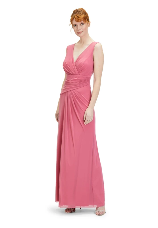 Vera Mont Women's V-Neck Evening Dress, Rose Pink, 14