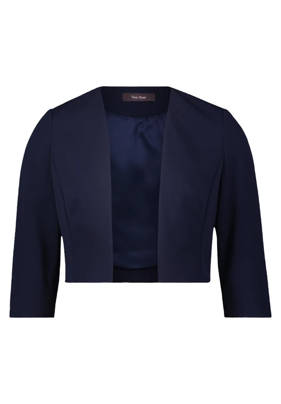 Vera Mont Women's Blazer Jacket Without Fastening, Blue, 20