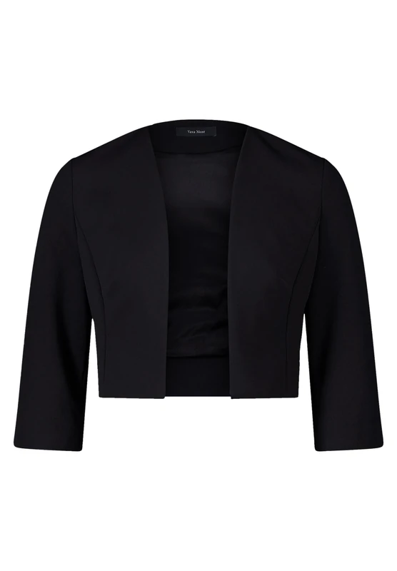Vera Mont Women's Blazer Jacket Without Fastening, Black, 14