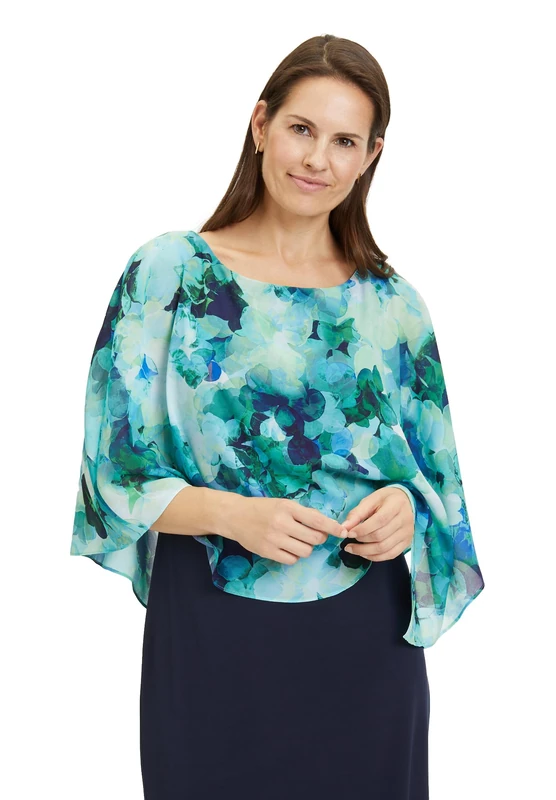 Vera Mont Women's Dress, Green/Blue, 6