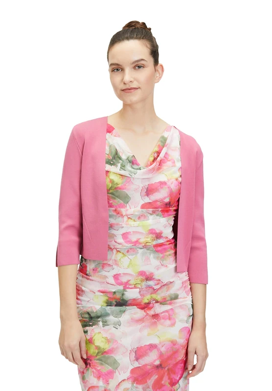 Vera Mont Women's Long Sleeve Knitted Bolero, Rose Pink, XL - Image 1