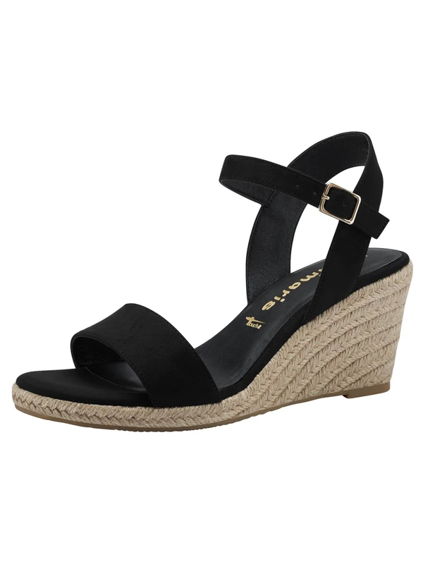 Tamaris Women’s sandal with wedge heel black 6.5 UK