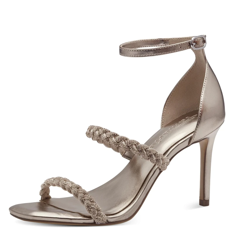 Tamaris Women' 1-28035-42 Heeled Sandal, Light Gold, 6.5 UK