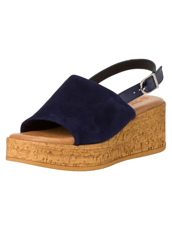 Tamaris Women' 1-28393-42 Wedge Sandal, Navy, 6 UK